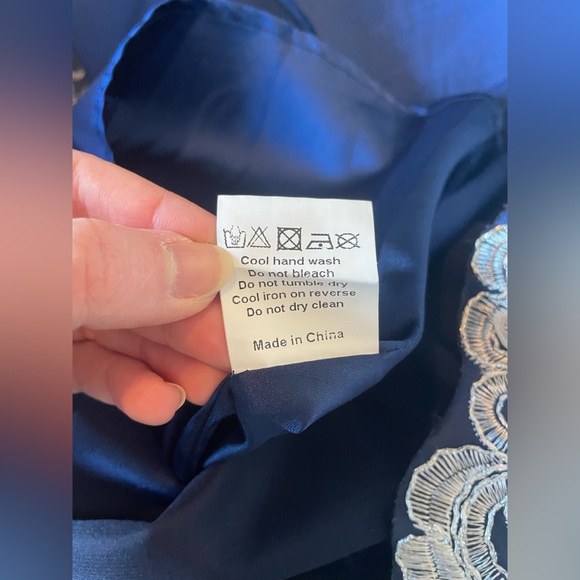 Chi Chi London Navy Tea Length Dress - Picture 7 of 8